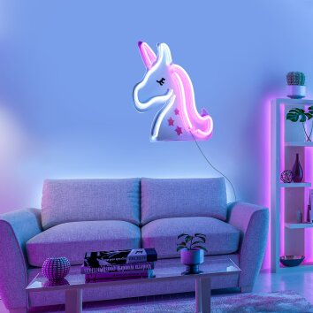 Leuchten-Direkt NEON-UNICORN Lampa dekoracyjna LED Przezroczysty, 1-punktowy