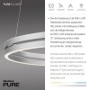 Paul Neuhaus PURE E-LOOP Lampa Wisząca LED Srebrny, 2-punktowe, Zdalne sterowanie