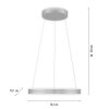 Paul Neuhaus PURE E-LOOP Lampa Wisząca LED Srebrny, 2-punktowe, Zdalne sterowanie
