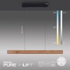 Paul Neuhaus PURE E-MOTION Lampa Wisząca LED Wygląd drewna, Czarny, 1-punktowy, Zdalne sterowanie