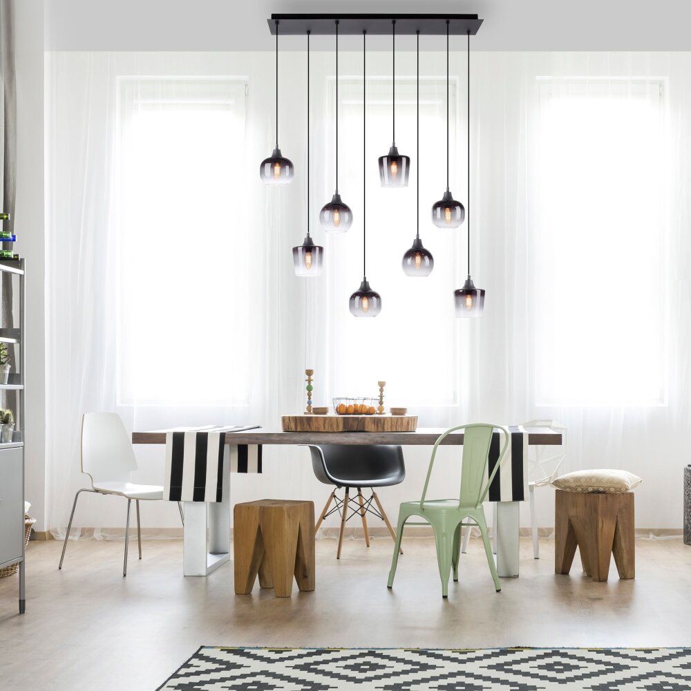 Leuchten-Direkt ZEA Lampa Wisząca Czarny, 8-punktowe main product photo