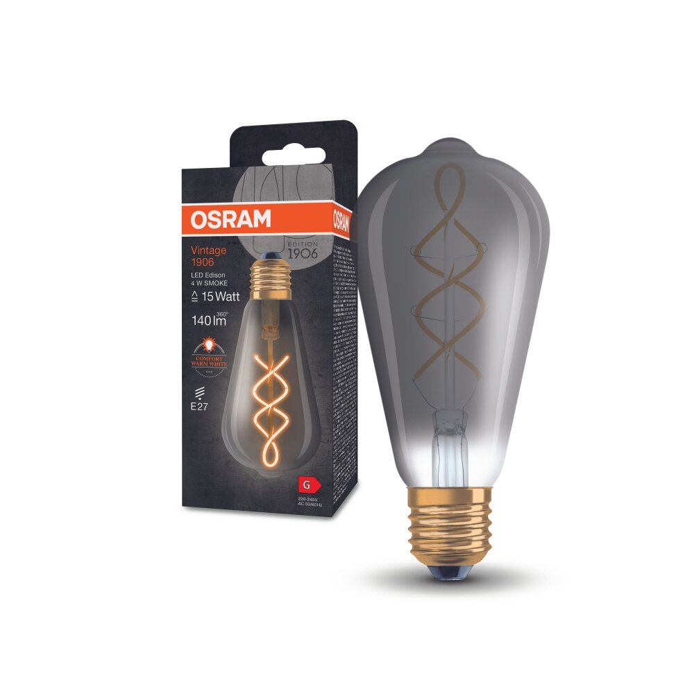 OSRAM Vintage 1906® LED E27 4 W 1800 kelwin 140 lumenówów main product photo