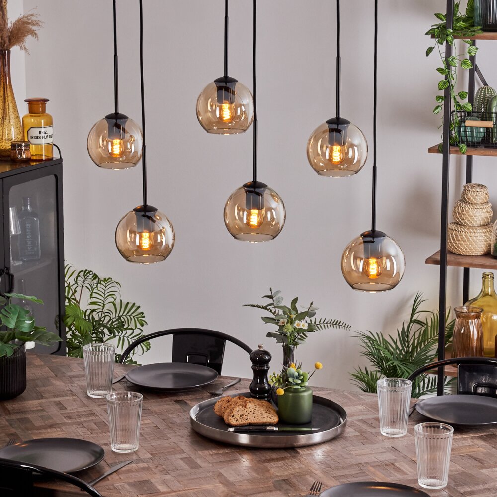 Koyoto Lampa Wisząca - Szkło W kolorze bursztynu, Przezroczysty, 6-punktowe main product photo