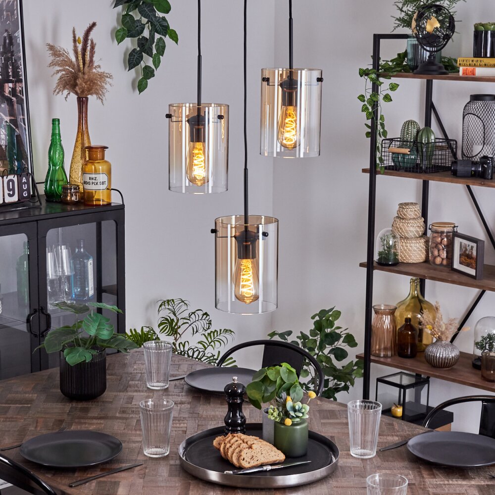 Parane Lampa Wisząca - Szkło W kolorze bursztynu, Przezroczysty, 3-punktowe main product photo