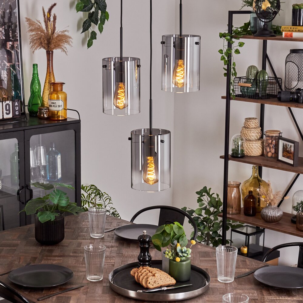 Parane Lampa Wisząca - Szkło Przezroczysty, Przydymiony, 3-punktowe main product photo