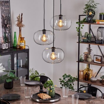 Apedo Lampa Wisząca - Szkło Przezroczysty, 3-punktowe