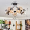 Gastor Lampa Sufitowa - Szkło W kolorze bursztynu, Przezroczysty, Przydymiony, 5-punktowe