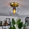 Koyoto Lampa Sufitowa - Szkło mosiądz, czarny, 1-punktowy
