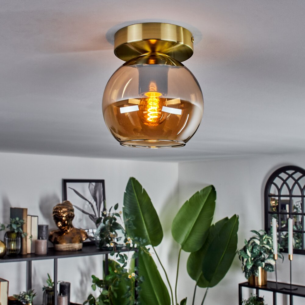 Koyoto Lampa Sufitowa - Szkło Mosiądz, 1-punktowy main product photo