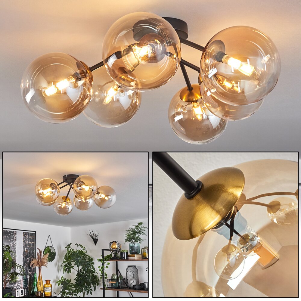 Chehalis Lampa Sufitowa Złoty, Czarny, 6-punktowe main product photo