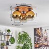 Koyoto Lampa Sufitowa - Szkło kolory naturalne, czarny, 3-punktowe