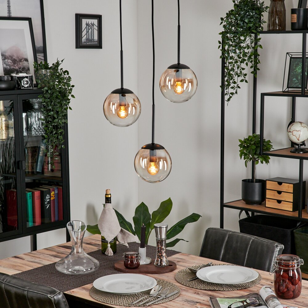 Gastor Lampa Wisząca - Szkło W kolorze bursztynu, Przezroczysty, 3-punktowe main product photo