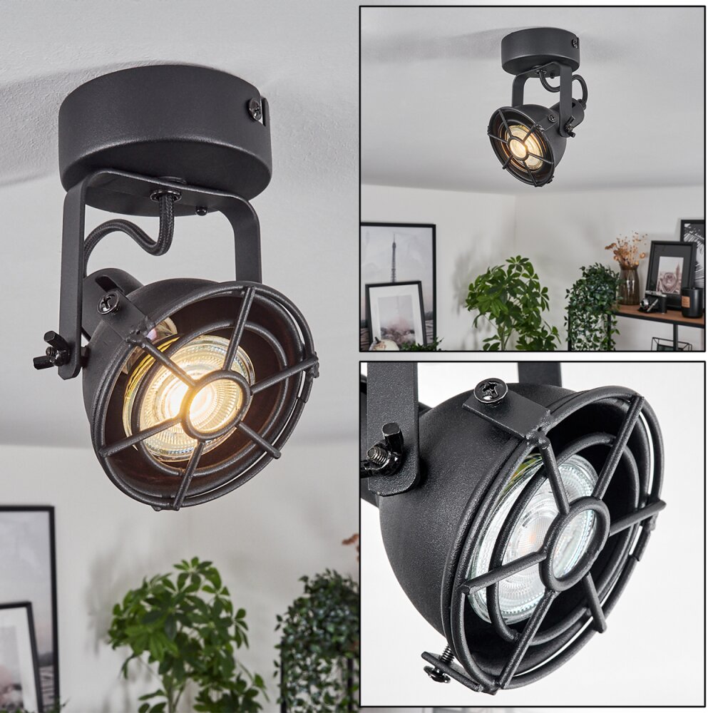 Jonsered Lampa Sufitowa LED Czarny, 1-punktowy main product photo