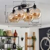 Koyoto Lampa Sufitowa - Szkło W kolorze bursztynu, 4-punktowe