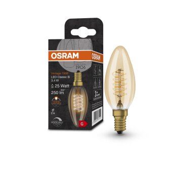 OSRAM Vintage 1906® LED E14 3,4 W 2200 kelwin 250 lumenówów