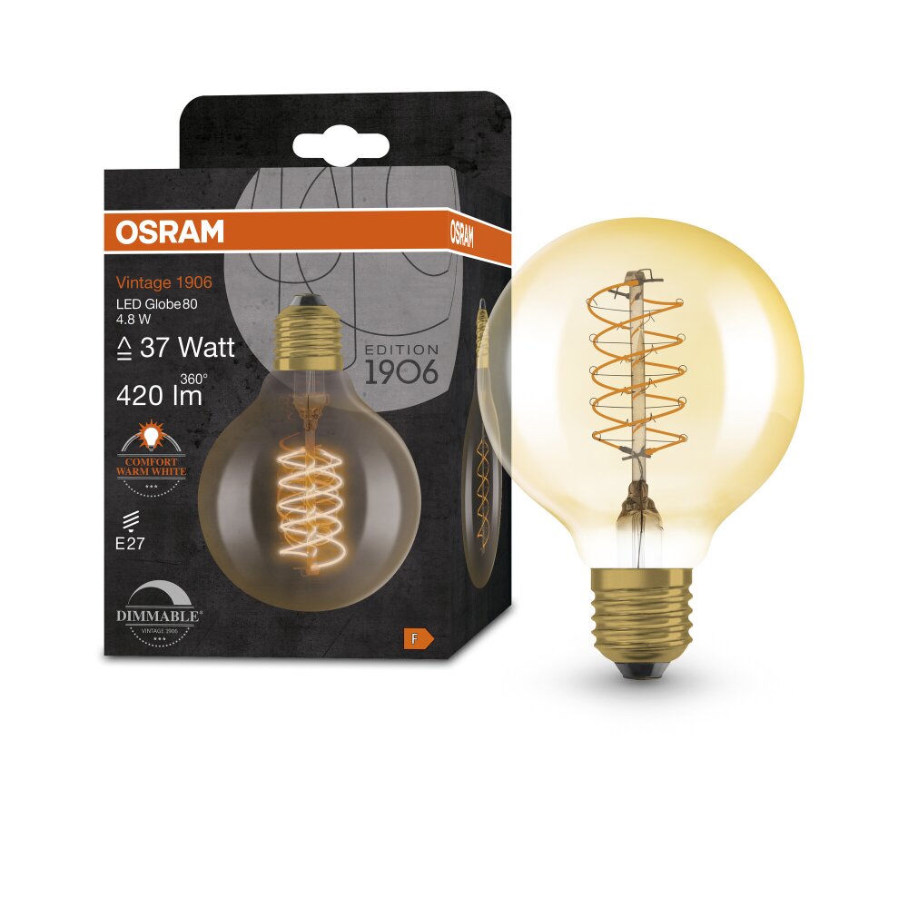 OSRAM Vintage 1906® LED E27 4,8 W 2200 kelwin 420 lumenówów main product photo