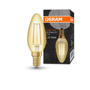 OSRAM Vintage 1906® LED E14 2,5 W 2400 kelwin 220 lumenówów