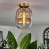 Apedo Lampa Sufitowa - Szkło mosiądz, 1-punktowy