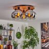 Koyoto Lampa Sufitowa - Szkło kolory naturalne, czarny, 5-punktowe