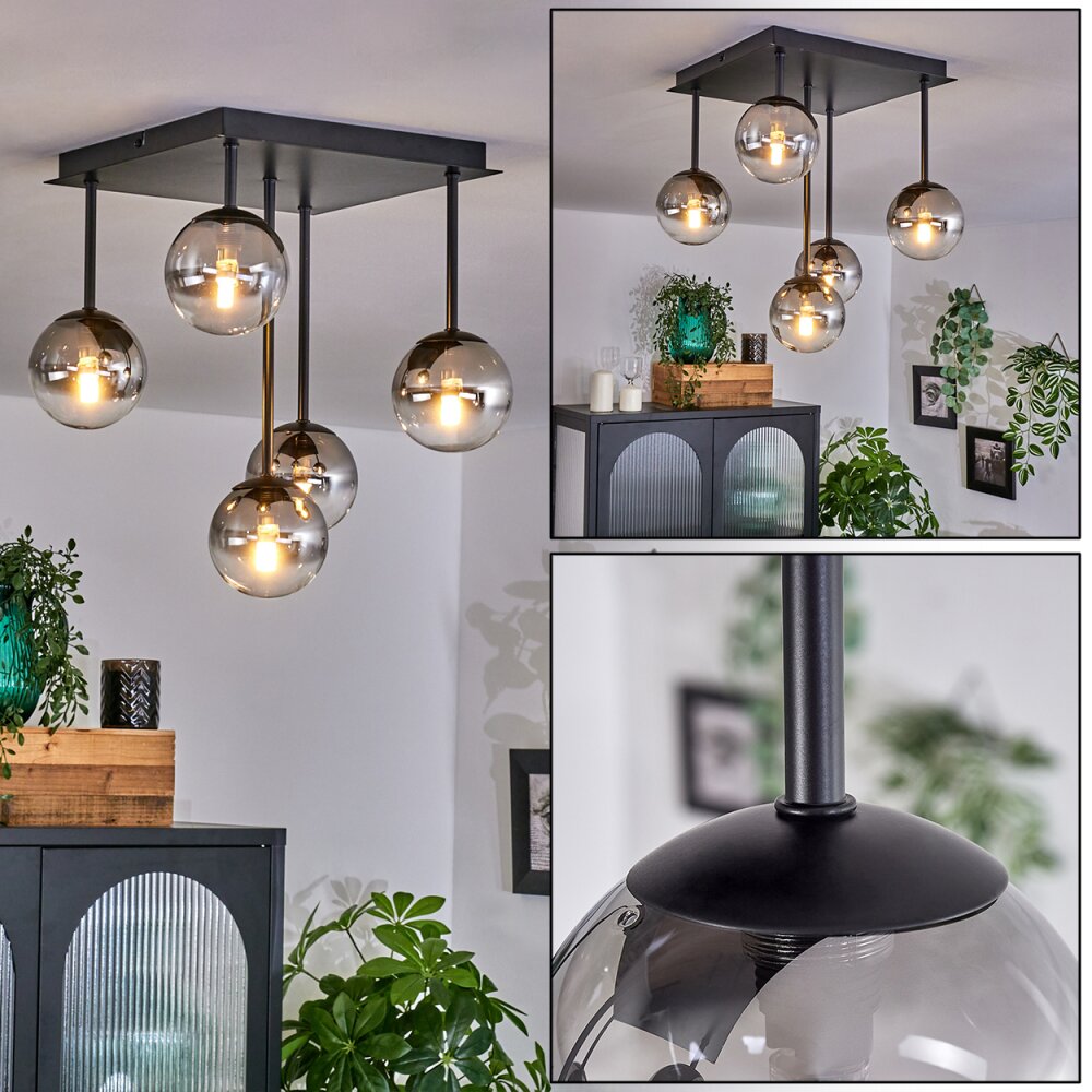 Chehalis Lampa Sufitowa - Szkło Przezroczysty, Przydymiony, 5-punktowe main product photo