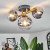 Chehalis Lampa Sufitowa - Szkło złoty, czarny, 3-punktowe