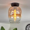 Apedo Lampa Sufitowa - Szkło bursztynowy, przezroczysty, 1-punktowy
