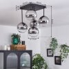 Chehalis Lampa Sufitowa - Szkło złoty, czarny, 5-punktowe