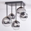 Chehalis Lampa Sufitowa - Szkło złoty, czarny, 5-punktowe