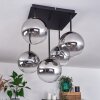 Chehalis Lampa Sufitowa - Szkło złoty, czarny, 5-punktowe