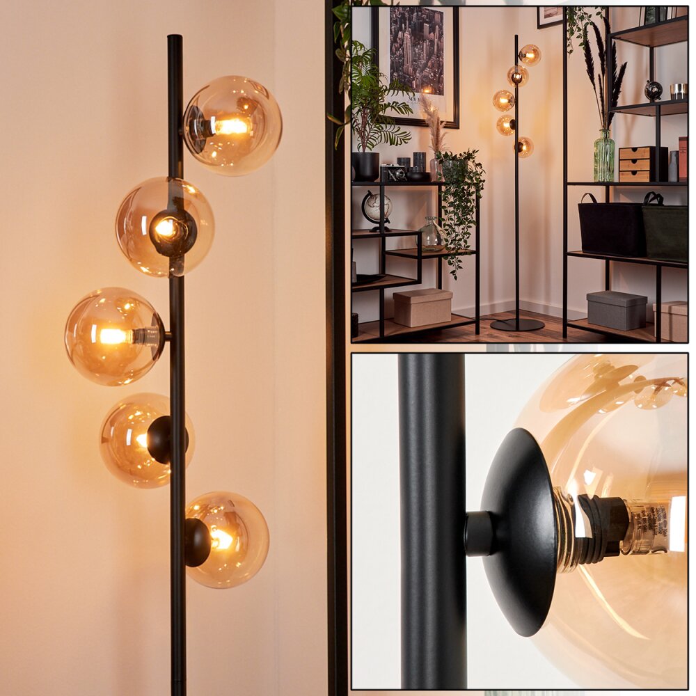Remaisnil Lampa Stojąca - Szkło W kolorze bursztynu, 5-punktowe main product photo