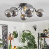 Chehalis Lampa Sufitowa - Szkło złoty, czarny, 6-punktowe