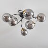 Chehalis Lampa Sufitowa - Szkło złoty, czarny, 6-punktowe