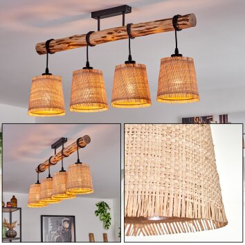 Soungou Lampa Sufitowa kolory naturalne, czarny, 4-punktowe