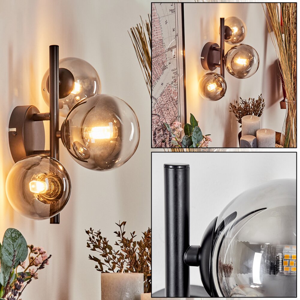 Chehalis Lampa ścienna - Szkło Przezroczysty, Przydymiony, 3-punktowe main product photo