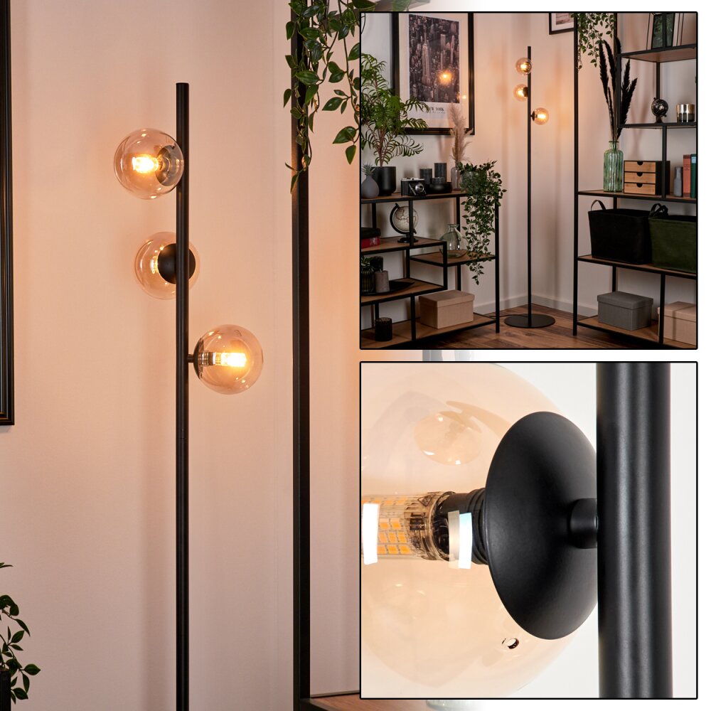 Remaisnil Lampa Stojąca - Szkło W kolorze bursztynu, 3-punktowe main product photo