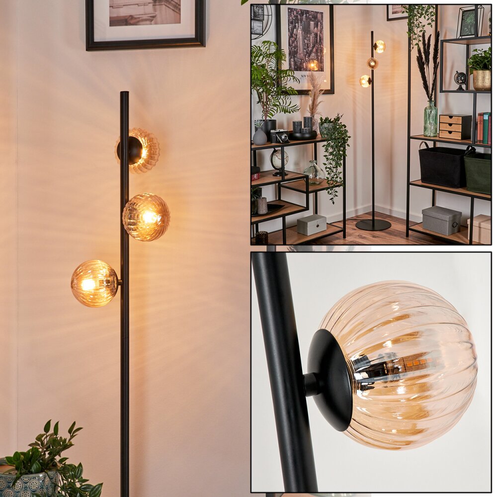 Remaisnil Lampa Stojąca - Szkło W kolorze bursztynu, 3-punktowe main product photo