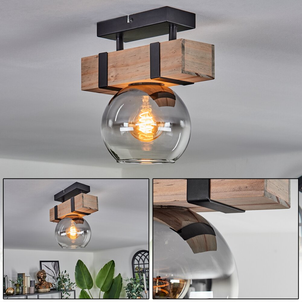 Montgomery Lampa Sufitowa - Szkło Ecru, Czarny, 1-punktowy main product photo