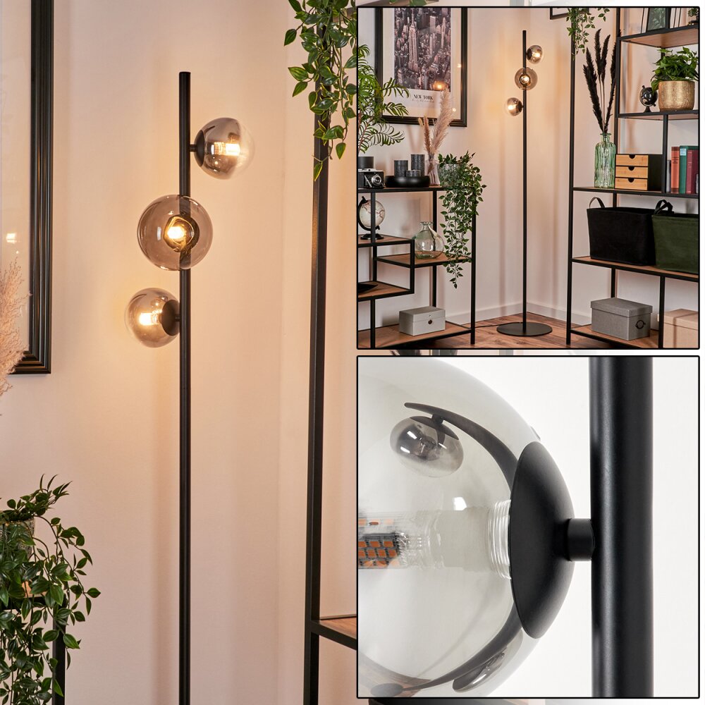 Remaisnil Lampa Stojąca - Szkło Przezroczysty, Przydymiony, 3-punktowe main product photo