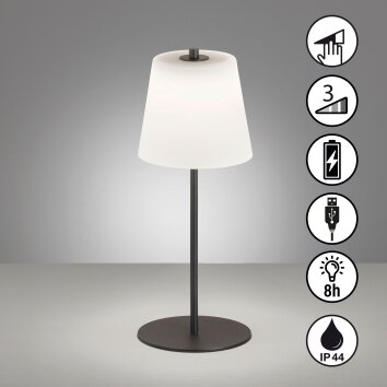 FHL-easy Marbella lampka nocna LED Czarny, 1-punktowy