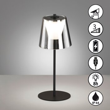 FHL-easy Marbella lampka nocna LED Czarny, 1-punktowy