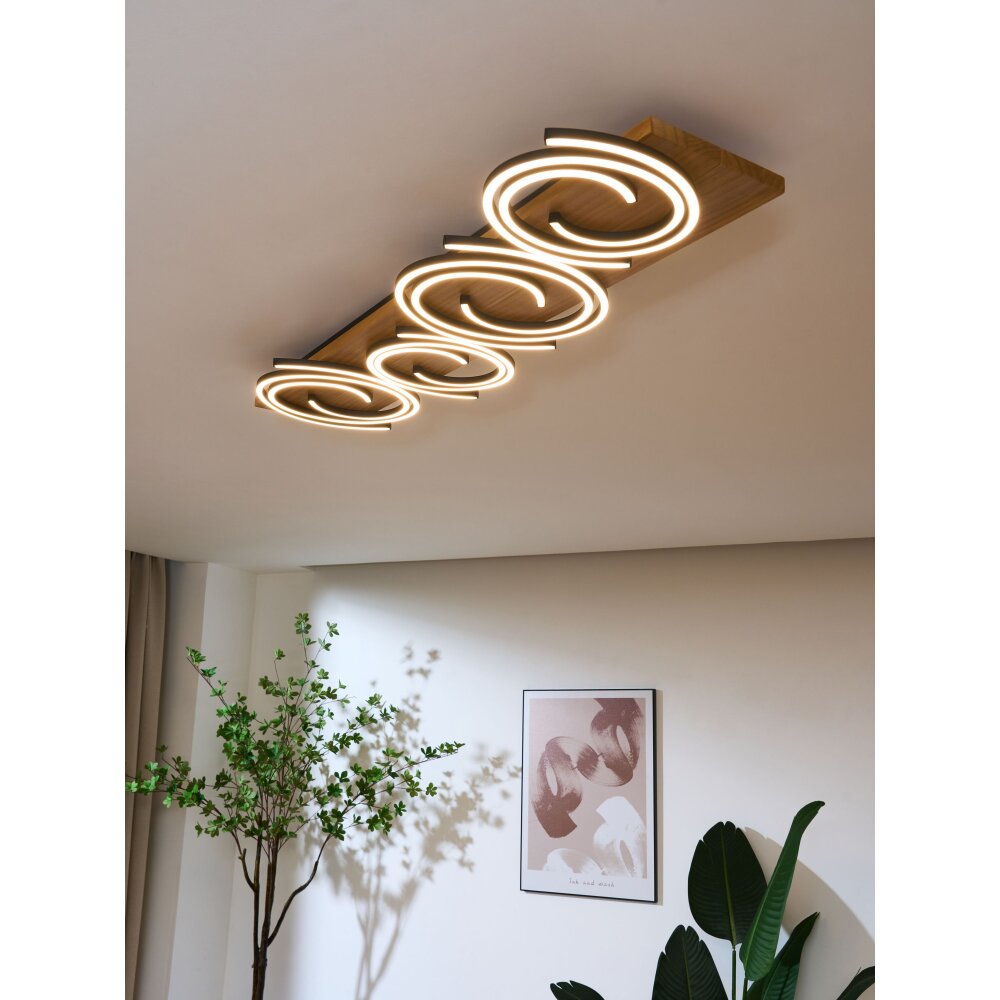 Lutec Rifia Lampa Sufitowa LED Ecru, Czarny, 4-punktowe main product photo
