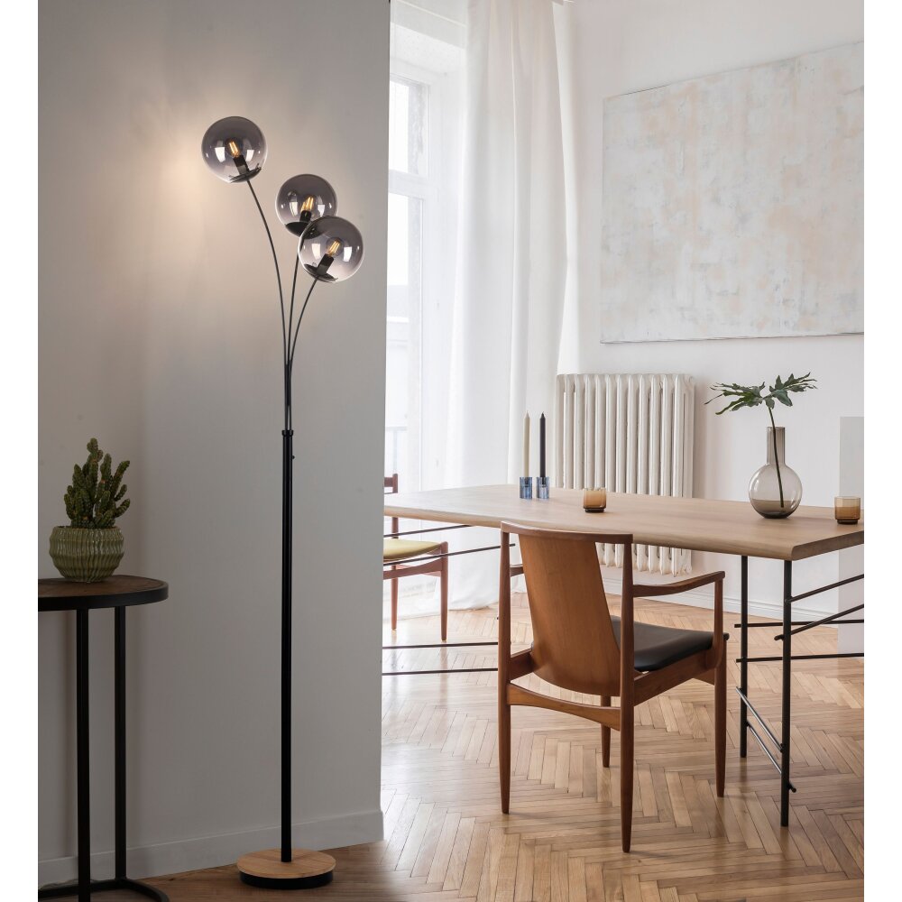 Leuchten-Direkt GREEN WIDOW Lampa Stojąca Ecru, Czarny, 3-punktowe main product photo