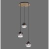 Leuchten-Direkt GREEN ZEA Lampa Wisząca Ecru, Czarny, 3-punktowe