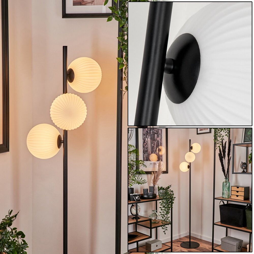 Remaisnil Lampa Stojąca - Szkło 15 cm Biały, 3-punktowe main product photo