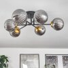 Chehalis Lampa Sufitowa - Szkło 12 cm Złoty, Czarny, 6-punktowe