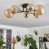 Chehalis Lampa Sufitowa - Szkło 10 cm, 12 cm, 15 cm Złoty, Czarny, 6-punktowe