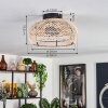 Brandala Lampa Sufitowa 30 cm Czarny, 2-punktowe