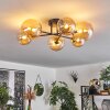 Chehalis Lampa Sufitowa - Szkło 12 cm, 15 cm Złoty, Czarny, 6-punktowe