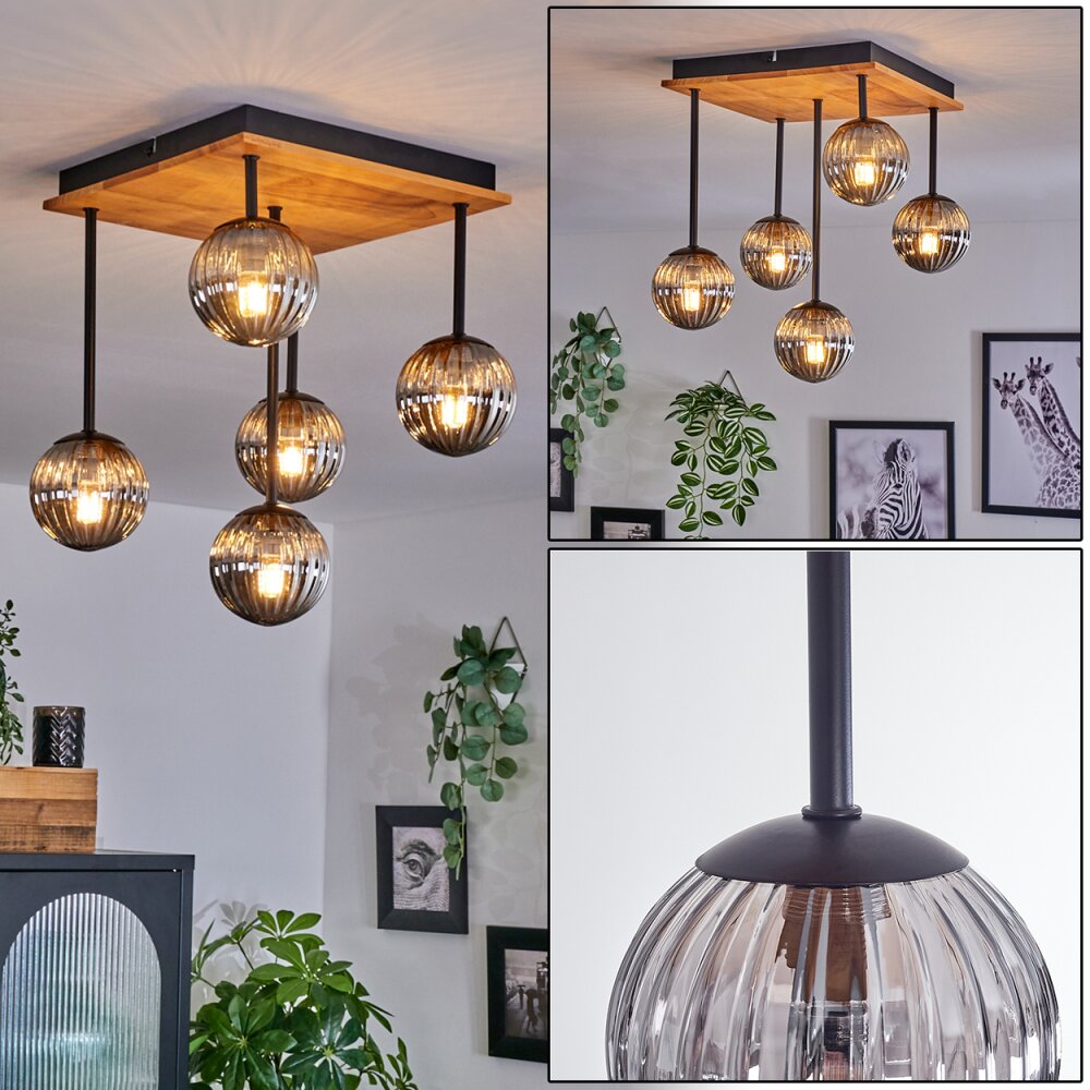 Chehalis Lampa Sufitowa - Szkło 10 cm Ecru, Czarny, 5-punktowe main product photo