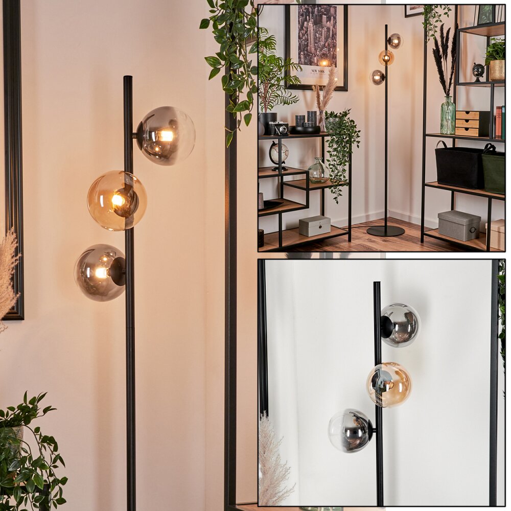 Remaisnil Lampa Stojąca - Szkło 12 cm W kolorze bursztynu, Przezroczysty, Przydymiony, 3-punktowe main product photo